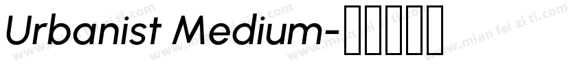Urbanist Medium字体转换